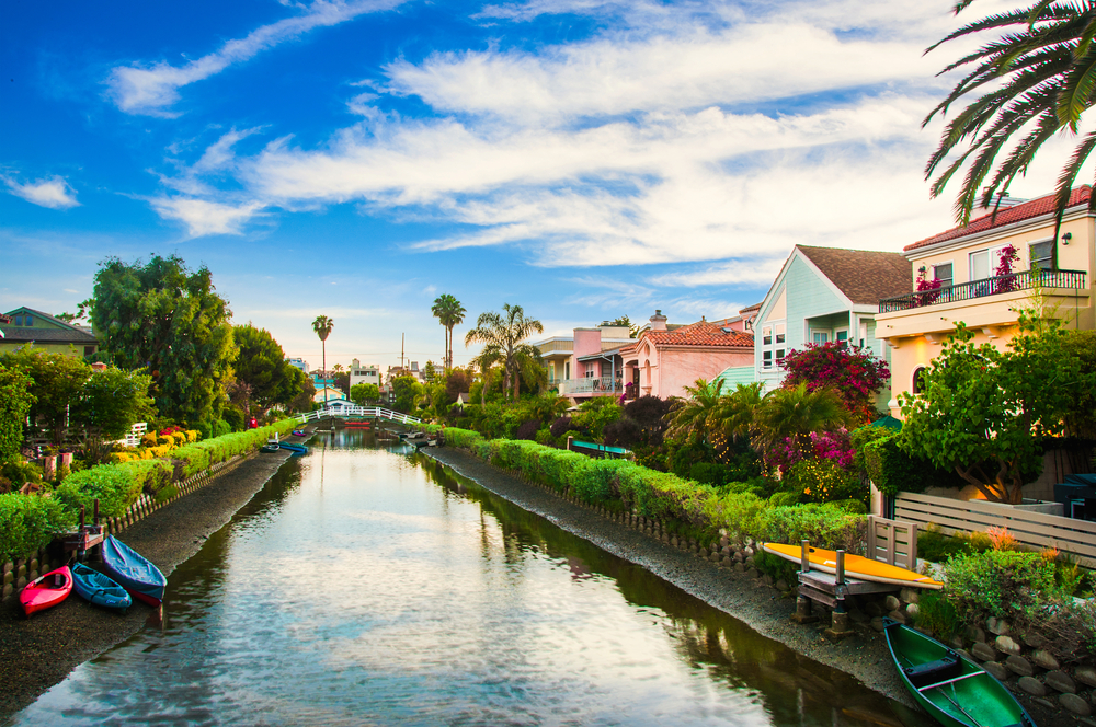 Un canale di Venice Beach