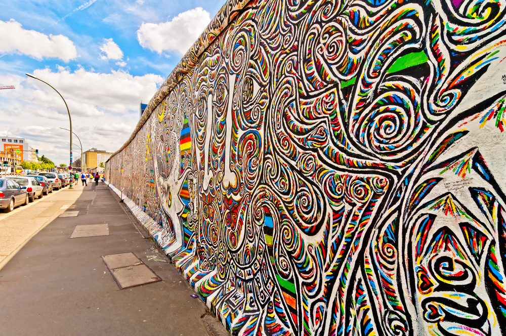 Una sezione del Muro di Berlino